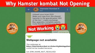 How to Fix Hamster Kombat Not Opening 2024  Hamster Kombat Webpage Not Available [upl. by Nolyaj]