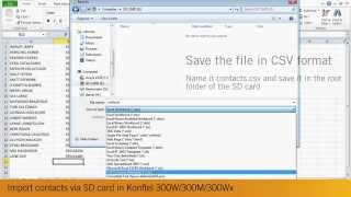 Import contacts via SD card in Konftel 300W300M300Wx [upl. by Mcgean]