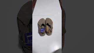 Unboxing Birkenstock Lutry Taupe Suede Leather birkenstock birkenstocklutry [upl. by Kyre862]