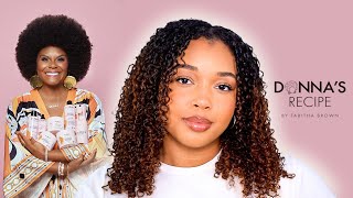 NEW Donnas Recipe Sweet Potato Pie Line By Tabitha Brown  LOC Method  Vegan Hair Care [upl. by Anaeco]