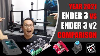 Ender 3 vs Ender 3 v2  v427 Silent Board Ultimate Showdown 2021 [upl. by Arsi]