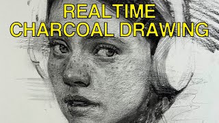 Realtime Charcoal Drawing 162 [upl. by Gereld623]