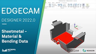 EDGECAM DESIGNER 20220 Yenilikler  Sheetmetal Material amp Bending Data  Metropolsoft [upl. by Aniles139]