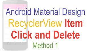 230 RecyclerView OnClick [upl. by Ettenil]