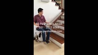 Thyssenkrupp Flow II Stair Lift Lift Tangga in Indonesia  Installation in Tangerang [upl. by Ciri985]