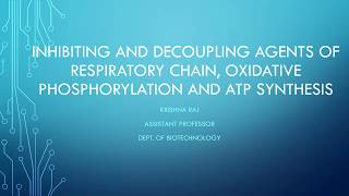 Inhibitors and decouplers of ETC oxidative phosphorylation and ATP synthesis Malayalam [upl. by Notselrahc]