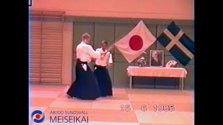 Aikido Jo Tai Ken Gyaku Hanmi Sankyo Nishio Sensei Uppsala 1995 [upl. by Memberg]