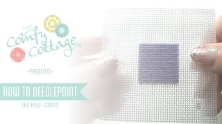 How to Needlepoint The Half Cross [upl. by Fotinas]