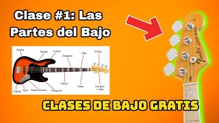 Clase de BAJO 1 Partes del Bajo Eléctrico de 4 Cuerdas [upl. by Eneleh]