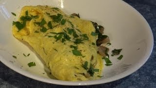 Cooking with a Spring Garden  Spinach Mushroom Omelet with Sun Dried Tomato Goat Cheese [upl. by Reviere763]