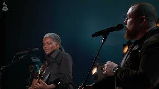 Watch LUKE COMBS amp TRACY CHAPMAN Perform quotFAST CARquot at the 2024 GRAMMYs [upl. by Aidnac]