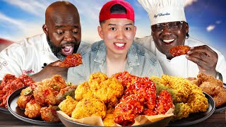 Black Chefs try the ENTIRE Korean Fried Chicken Menu [upl. by Lesli166]