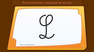 Écrire lalphabet Apprendre à écrire la lettre L majuscule en cursive [upl. by Seligman]