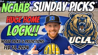 HUGE HOME LOCK NCAAB Picks Today 2182024  Free NCAAB Picks Predictions amp Sports Betting Advice [upl. by Carolynne]