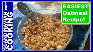 How to Make Toasted Oatmeal  An Old Fashion Danish Version of a Granola  Ristede Havregryn [upl. by Rothmuller12]