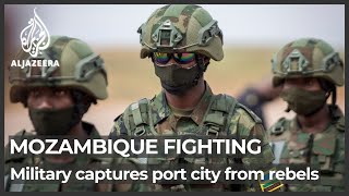 Rwanda Mozambique forces recapture port city from rebels [upl. by Hayman]