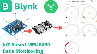 Monitoring MPU6050 data over blynk IoT platform  IoT based Vibration Monitoring using Esp32 MPU6050 [upl. by Bogusz]