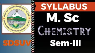 M Sc Chemistry 3rd Semester Syllabus amp Books 2024  Sri Dev Suman Uni  Revised Syllabus SemIII [upl. by Jordan]