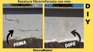 Come RIPARARE una CREPA nel MURO esterno con RETE PORTAINTONACO e RASATURA finale [upl. by Bagley733]