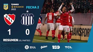 TorneoBinance  Fecha 2  resumen de Independiente  Talleres [upl. by Asiralc]