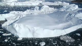 Helicopter flight over the Ilulissat Icefjord Greenland 21082013 [upl. by Winser]