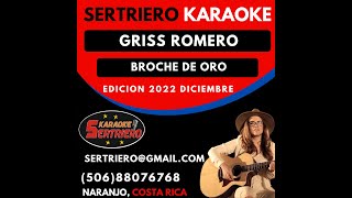 BROCHE DE ORO  GRISS ROMERO DEMO SERTRIERO KARAOKE [upl. by Selden54]