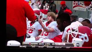 The most awkward moment in college football [upl. by Ahsratal]