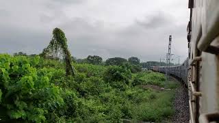 Diesel Locomotive WDP4 pulling AlipurduarSilghat Rajyarani Express passing through Curve train [upl. by Misaq]