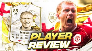 88 ICON SCHOLES PLAYER REVIEW  PAUL SCHOLES  EAFC 24 ULTIMATE TEAM [upl. by Alimaj97]