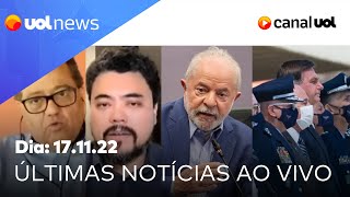 Bolsonaro veta conversa com militares na transição Lula na COP27 Moraes e mais notícias ao vivo [upl. by Atinnek]