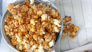 EASY HOMEMADE CARAMEL POPCORN shorts popcorn caramelpopcorn caramel snack [upl. by Reel]