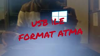 BU HATAYI YAPMAYIN USB ile Format Atma İşlemi Nasıl Yapılır [upl. by Ocir]