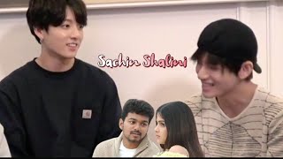 Taekook Sachin movie dialogue edit  Sachin Shalini 😂😂😂 taekook subunit 🤭🤭 [upl. by Sterne]