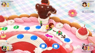 Mario Party Superstars 671 Peachs Birthday Cake Donkey Kong vs Wario vs Luigi vs Mario [upl. by Gennaro]