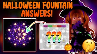 NEW FOUNTAIN ANSWERS FOR HALLOWEEN HALO 2022 IN ROYALE HIGH [upl. by Yarezed]