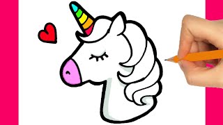 COMMENT DESSINER UNE LICORNE  dessins pour enfants [upl. by Fital856]