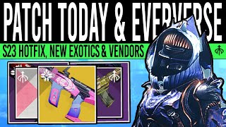 Destiny 2 PATCH CHANGES TODAY amp EVERVERSE LOOT New EXOTICS Vendor Weapons Cosmetics 5th Dec [upl. by Areemas334]