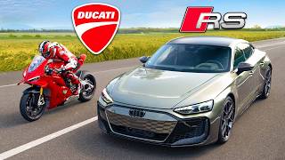 Audi RS más rápido vs Ducati más rápida ARRANCONES [upl. by Sadick]