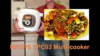 Krups Cook 4 Me multicooker electric pressure cookerHow to cook meat with potatoes and green peas [upl. by Klimesh]