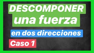 Como DESCOMPONER una FUERZA en DOS DIRECCIONES caso 1  CURSO de VECTORES Clase 21 [upl. by Novert160]