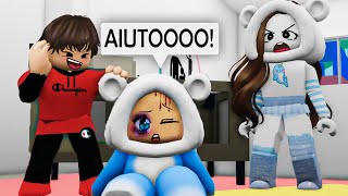 BAMBINO VIENE PICCHIATO E BULLIZATO AL CENTRO ESTIVO SU BROOKHAVEN ROBLOX [upl. by Karolyn]