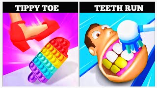 Tippy Toe vs Teeth Run  Android iOS Mobile Gameplay Walkthrough KLSKINBOX [upl. by Baecher]