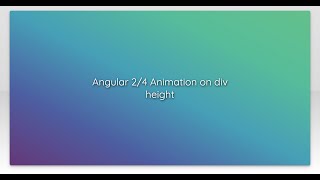 Angular 24 Animation on div height [upl. by Faden332]