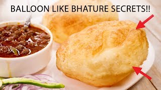 Bhature  Balloon Like Perfect Bhatura Chole Recipe Secrets  CookingShooking [upl. by Dey454]