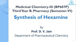 Synthesis of Hexamine [upl. by Dnaleel]