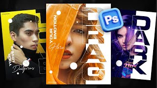 Modern Graphics DESIGN idea in Photoshop  Photoshop Tutorial [upl. by Prendergast]