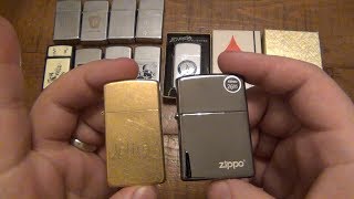 My Zippo Slim Collection amp How To Date The Old OnesSMALL ZIPPO LIGHTERS [upl. by Amend]