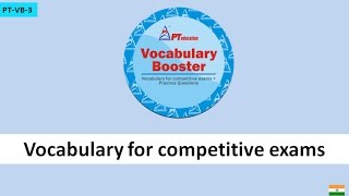 PTs Vocabulary Booster  PTVB 3  Vocab for competitive exams  Quiz [upl. by Johnsten]