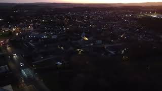 Drone flight over Mintlaw Aberdeenshire  dusk Colaren Simpsons Esso Football Pitch HD [upl. by Alliw]