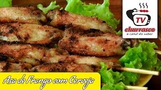 Receita de Asa de Frango com Cerveja na Churrasqueira  Tv Churrasco [upl. by Hildegarde871]